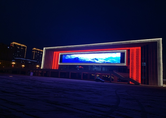 Outdoor Advertising P31.25mm RGB Led Display Screen Waterproof Led Module See Through Screen