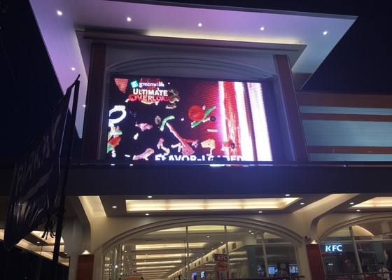 AC265V 260W Outdoor Transparan Led Display IP66 Fotolistrik Untuk Jendela Fasad